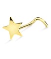 Star Silver Curved Nose Stud NSKB-731L